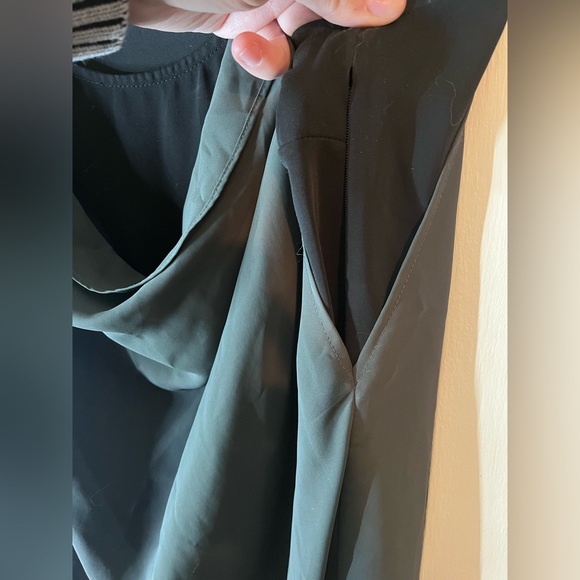 ALL SAINTS grey Black Georgette Draped Layered - Picture 5 of 5